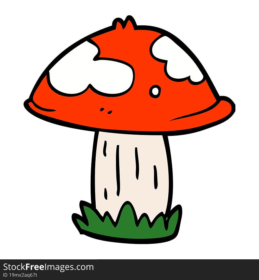 Cartoon Doodle Poisonous Toadstool