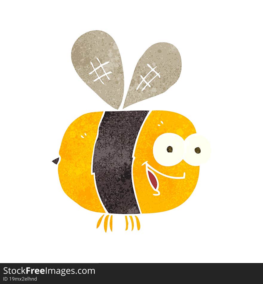 retro cartoon bee