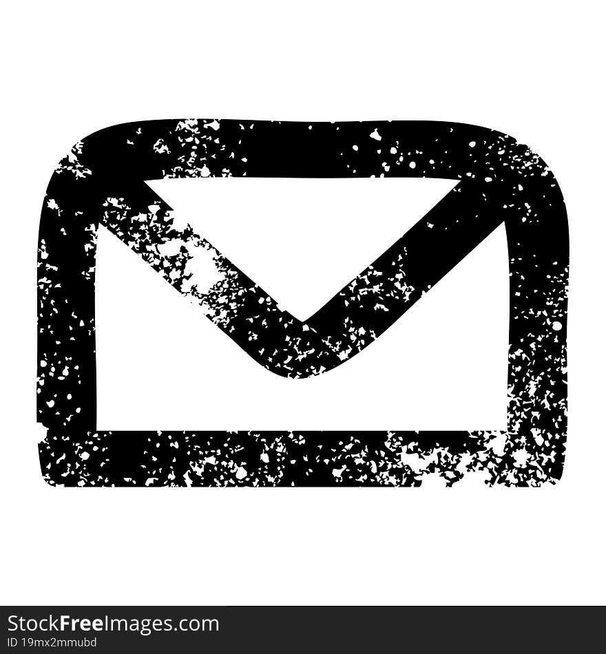 envelope letter distressed icon symbol