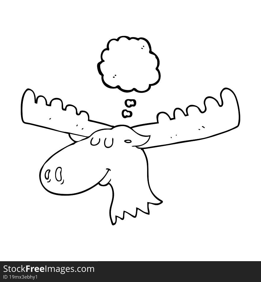 thought bubble cartoon moose