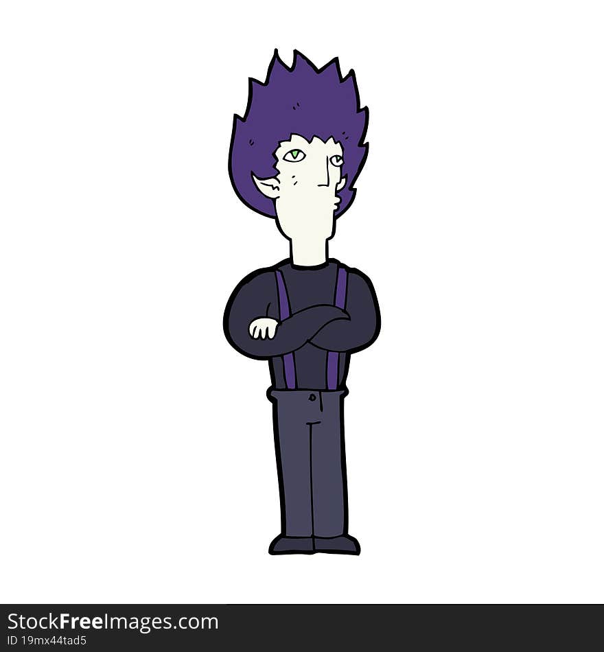 cartoon vampire man