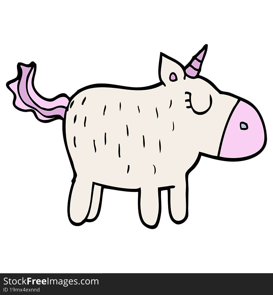 cartoon doodle cute unicorn