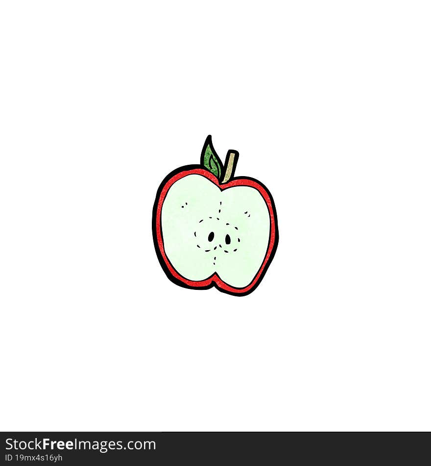 cartoon sliced apple