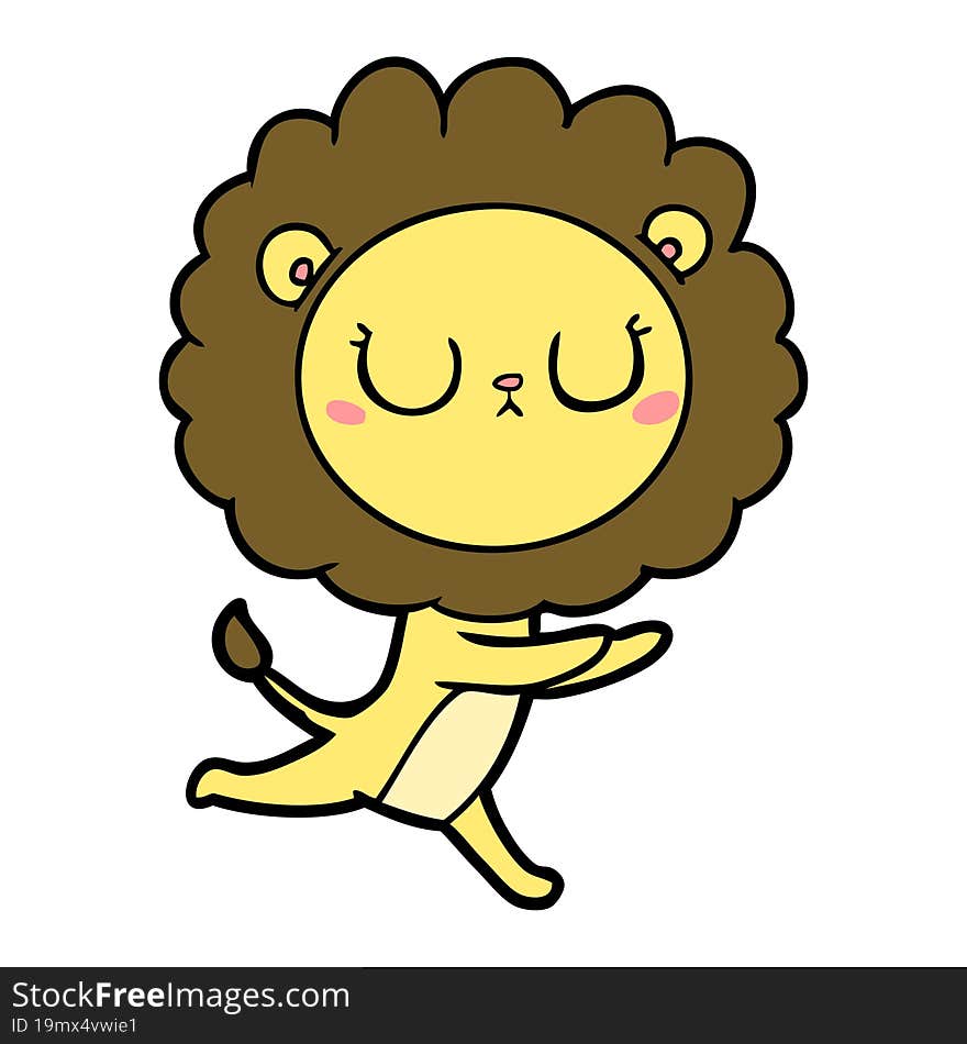 cartoon running lion. cartoon running lion