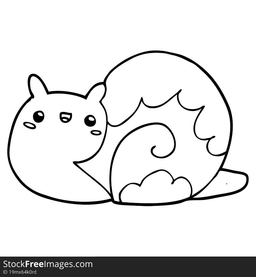 Cute Cartoon Snail