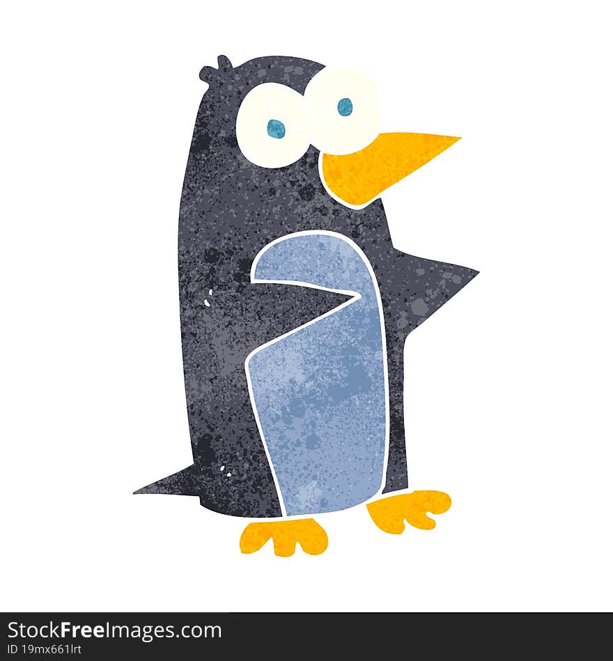 Retro Cartoon Penguin