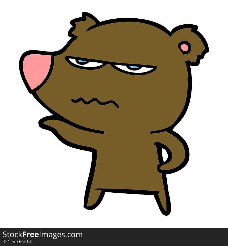 angry bear cartoon. angry bear cartoon