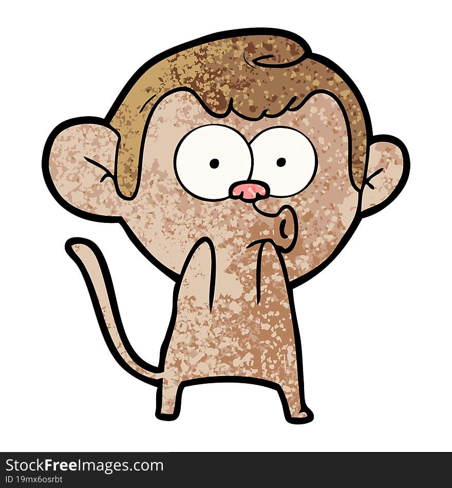 cartoon surprised monkey. cartoon surprised monkey