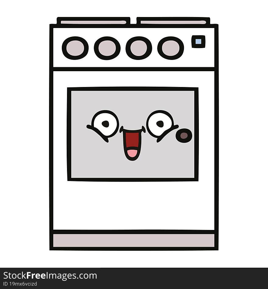 cute cartoon kitchen oven