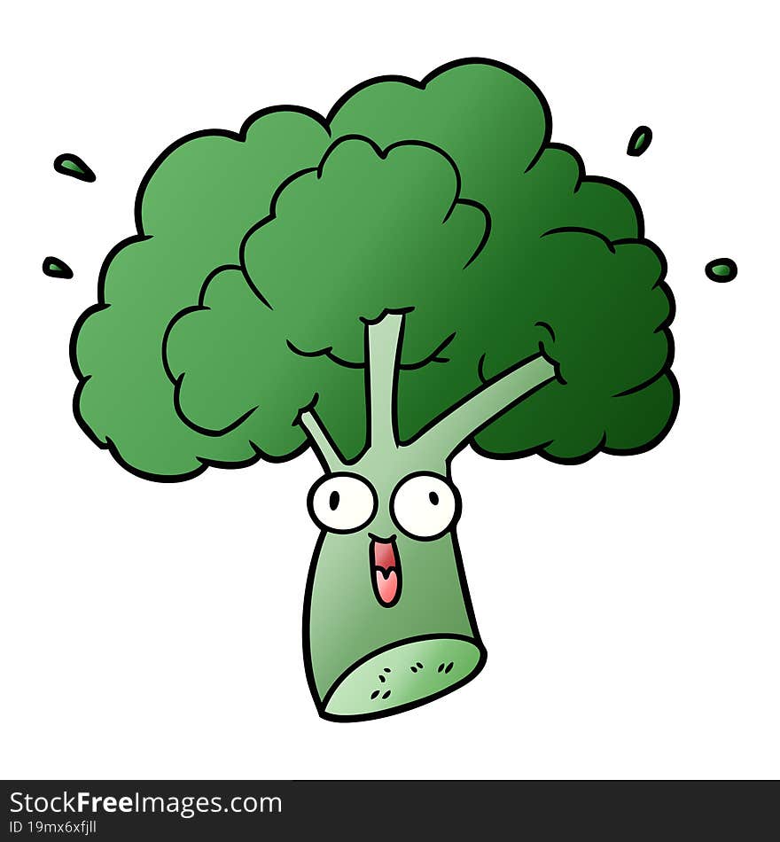 cartoon broccoli. cartoon broccoli