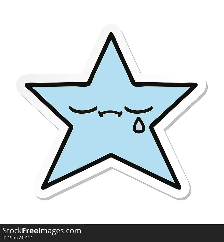 Sticker Of A Cute Cartoon Star Fish