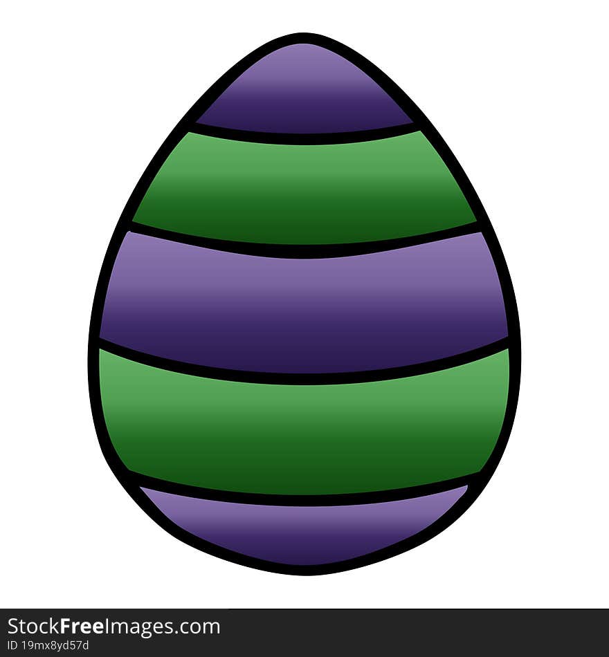 gradient shaded quirky cartoon easter egg. gradient shaded quirky cartoon easter egg