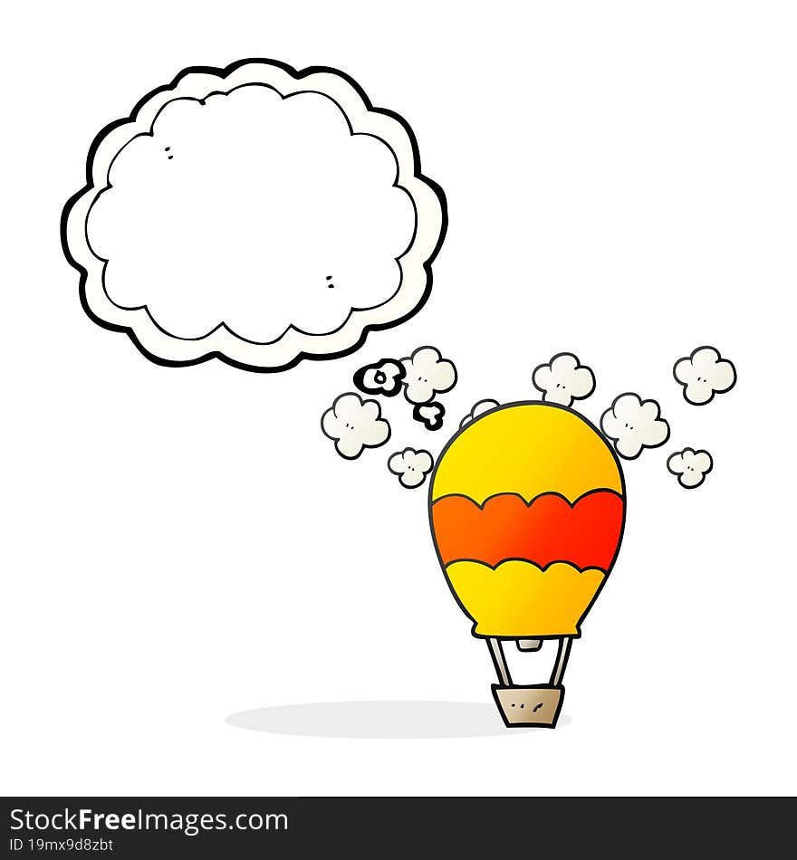 thought bubble cartoon hot air balloon