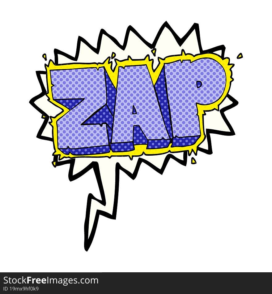 comic book speech bubble cartoon zap symbol