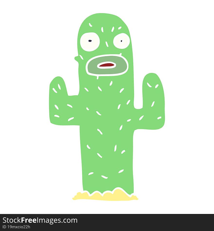 cartoon doodle cactus