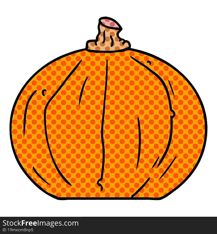 cartoon doodle of a pumpkin