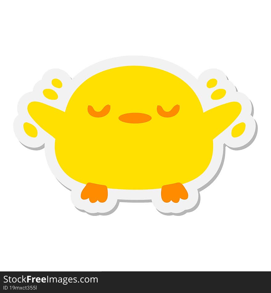 baby bird flapping wings sticker