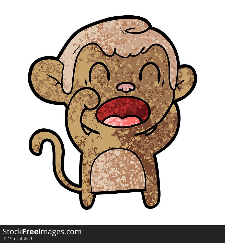 shouting cartoon monkey. shouting cartoon monkey