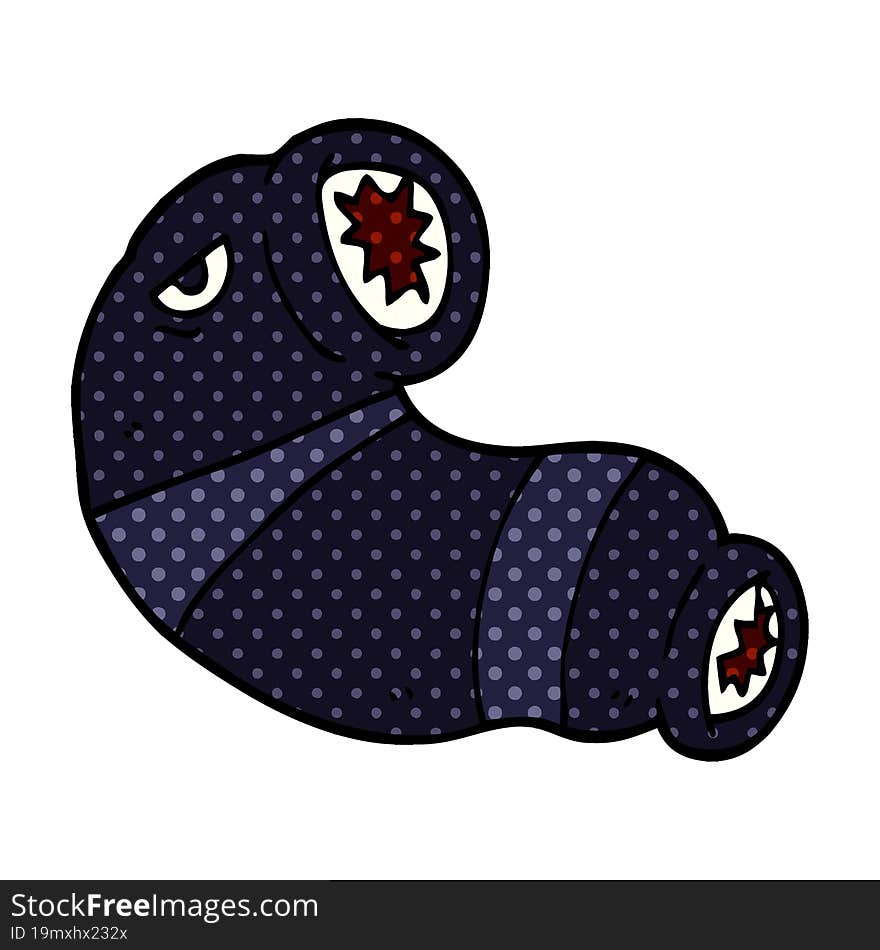 cartoon doodle monster leech