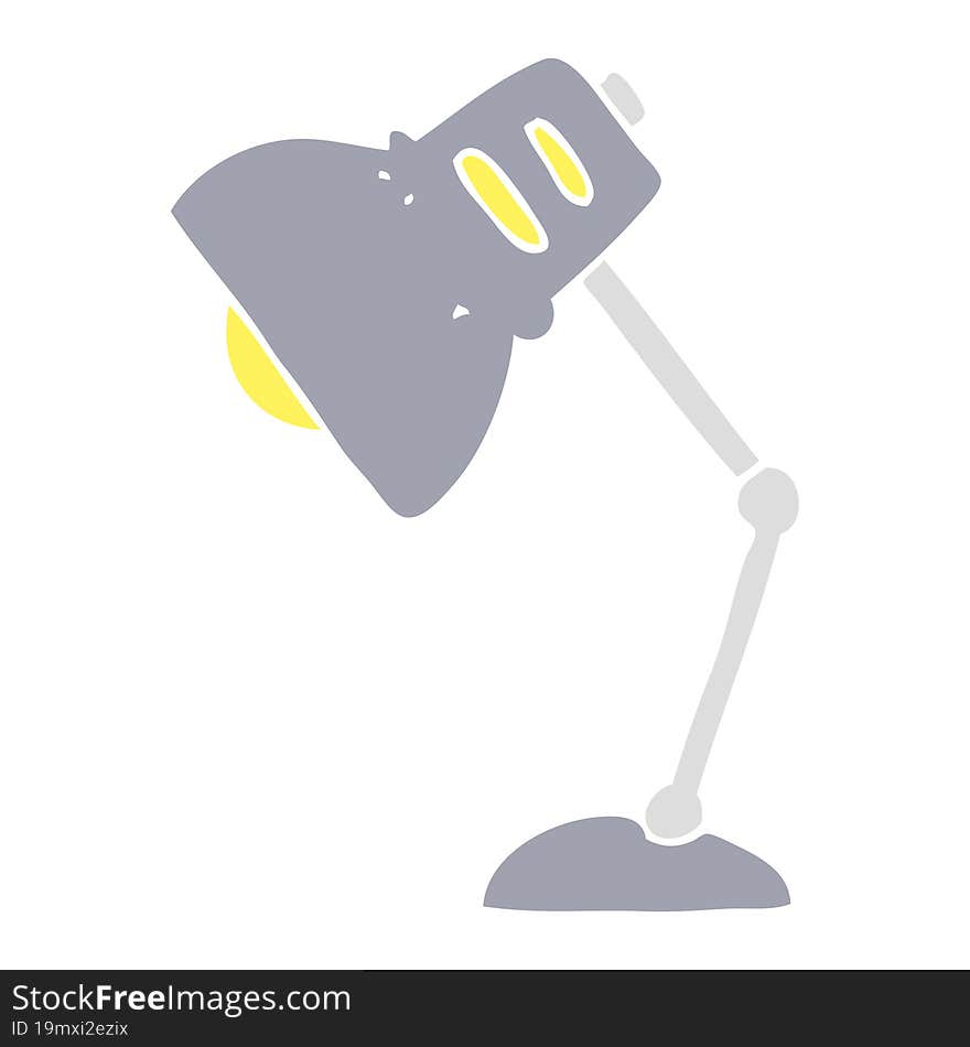 flat color illustration of lamp. flat color illustration of lamp