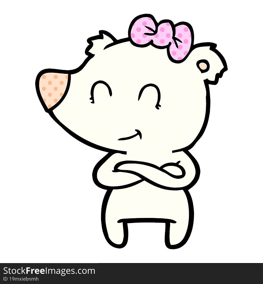 female polar bear cartoon. female polar bear cartoon