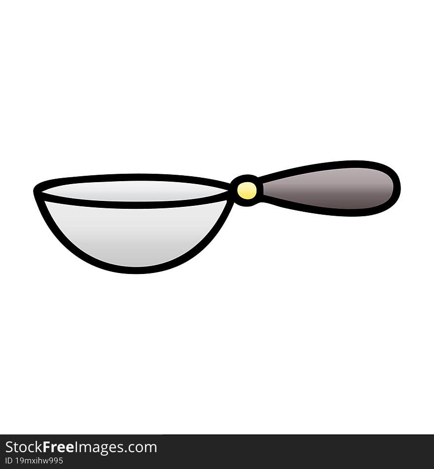 gradient shaded cartoon measuring spoon