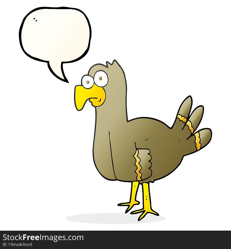 Speech Bubble Cartoon Bird