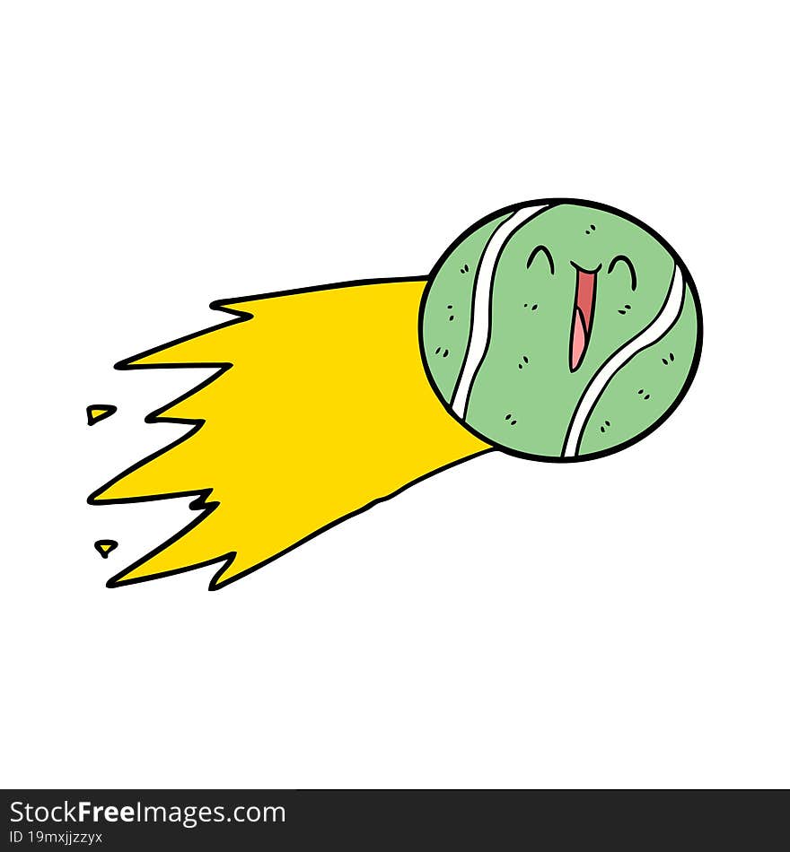 flying tennis ball cartoon. flying tennis ball cartoon