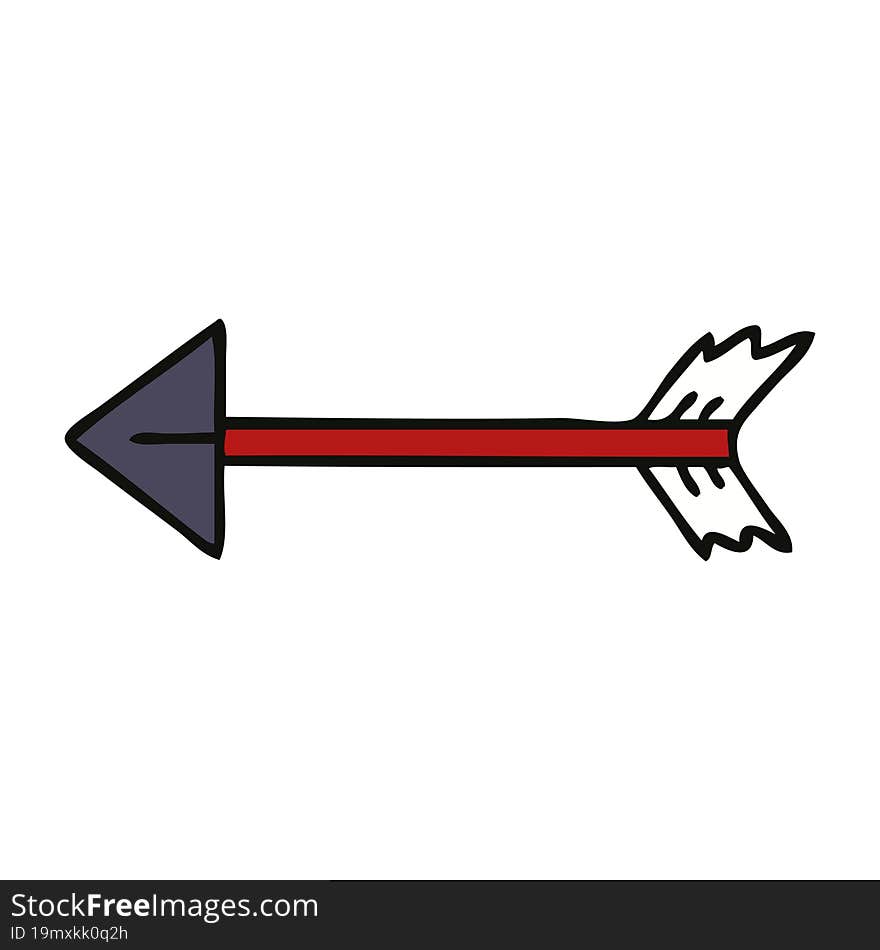 Quirky Hand Drawn Cartoon Arrow