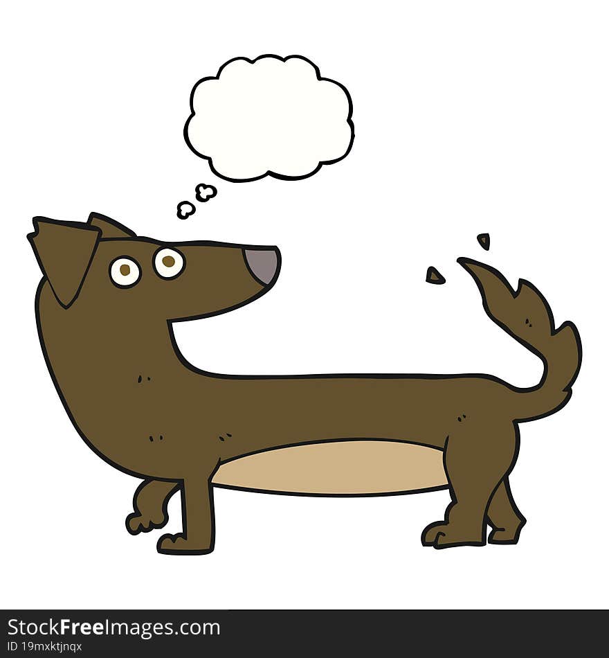 thought bubble cartoon dog