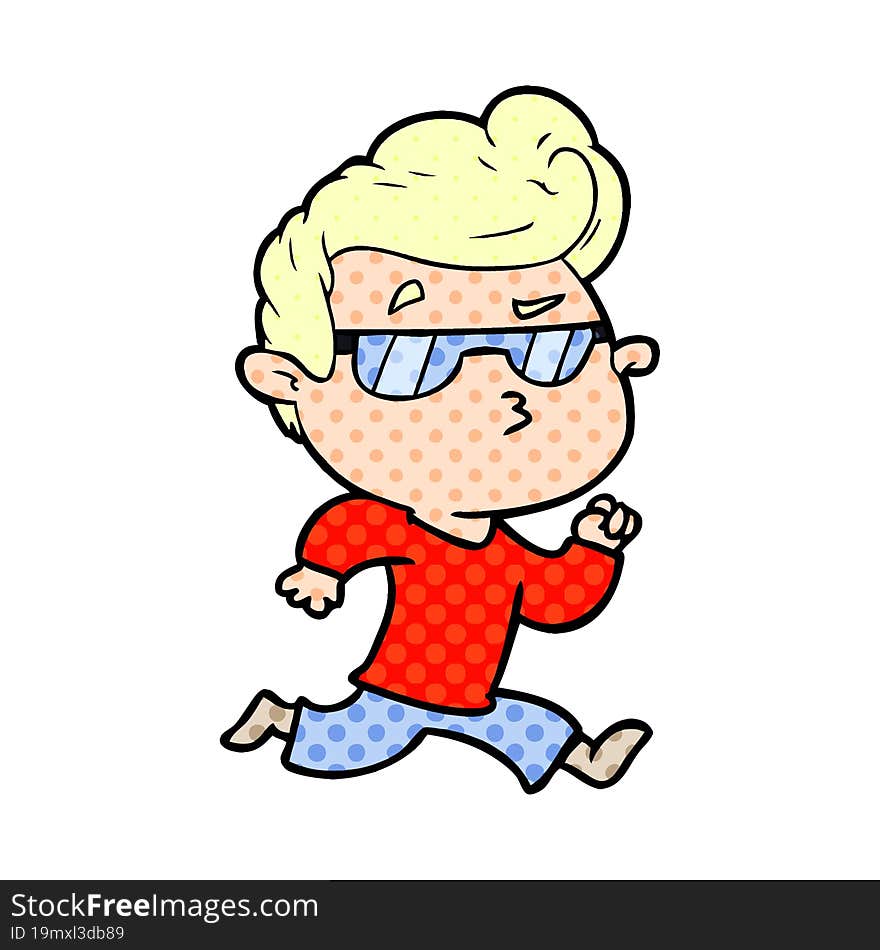 cartoon cool guy. cartoon cool guy