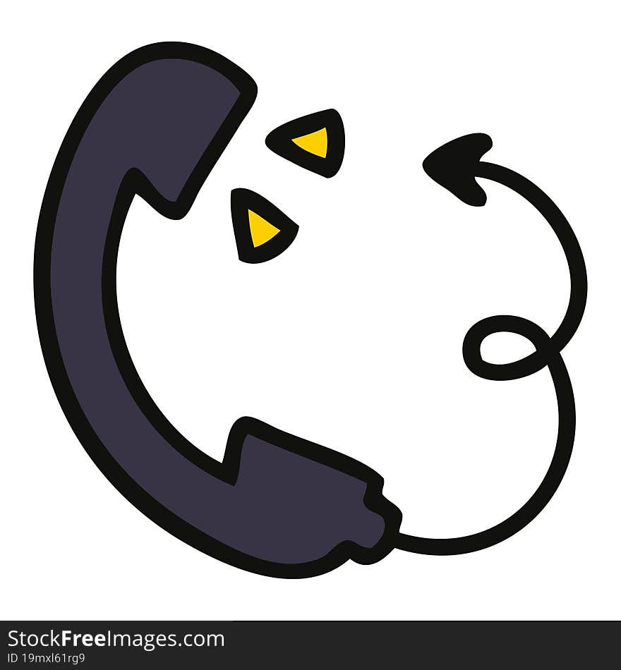 cute cartoon telephone receiver