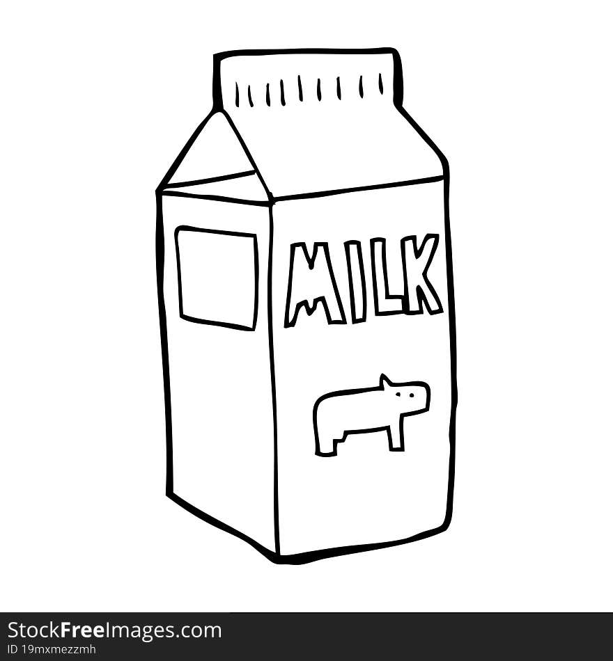 cartoon milk carton