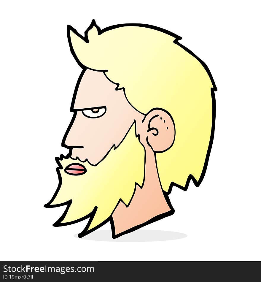 cartoon man with beard