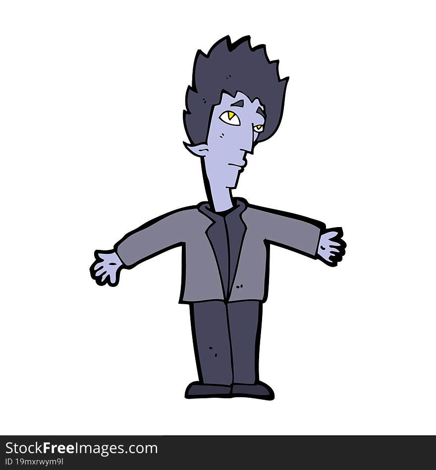 cartoon vampire man