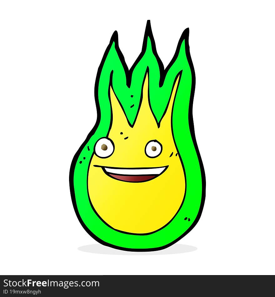 cartoon friendly fireball