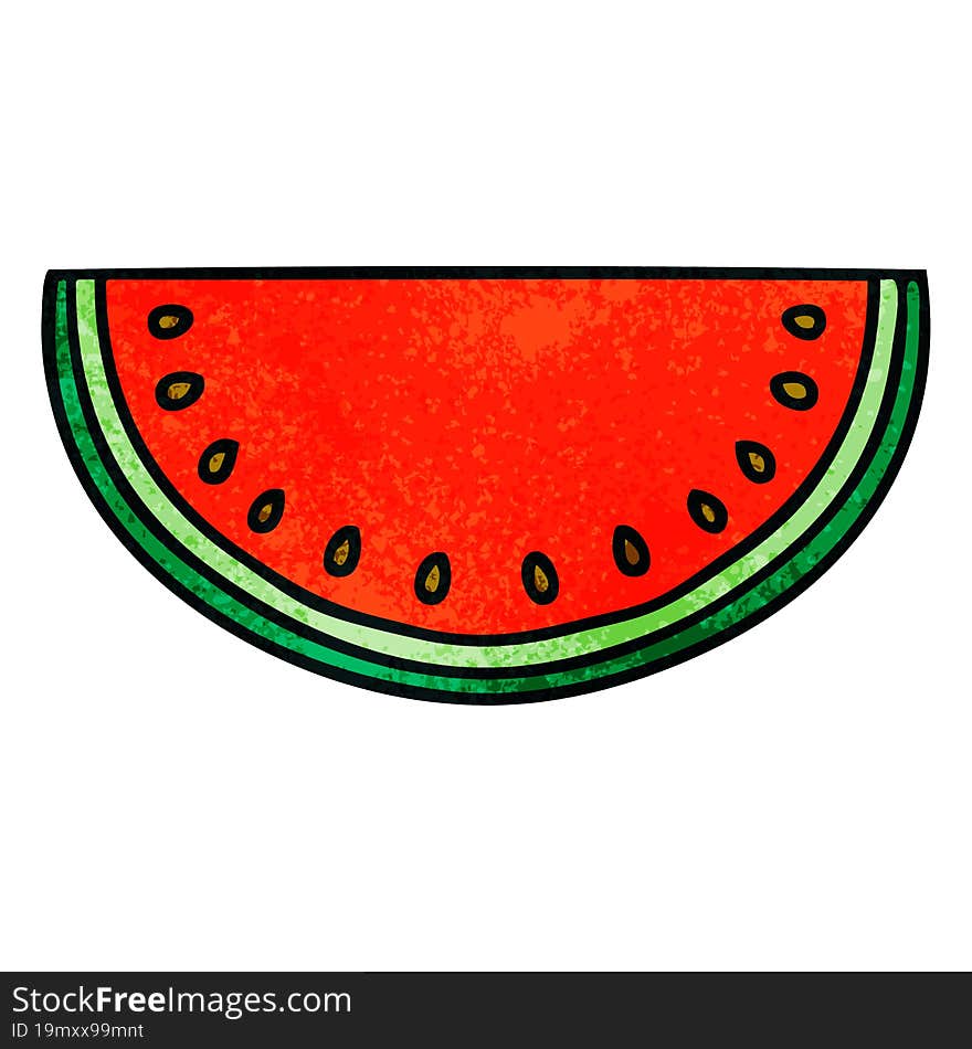 quirky hand drawn cartoon watermelon