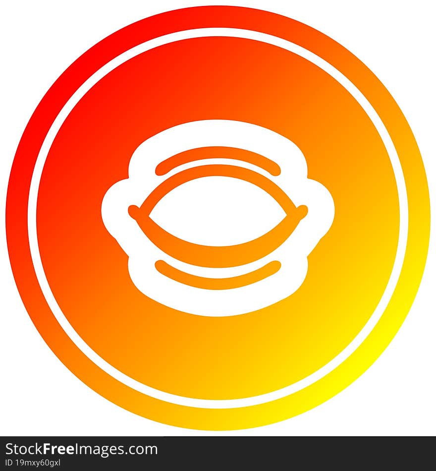 Closed Eye Circular In Hot Gradient Spectrum