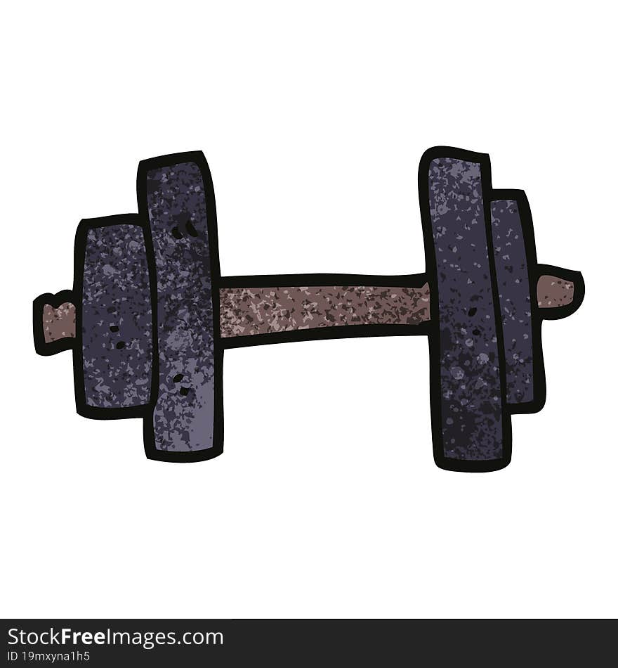 cartoon doodle gym weights