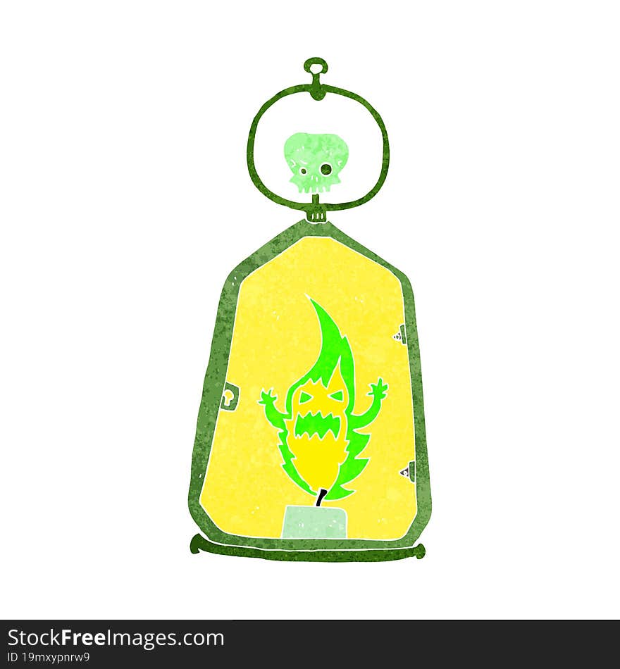 cartoon spooky lantern