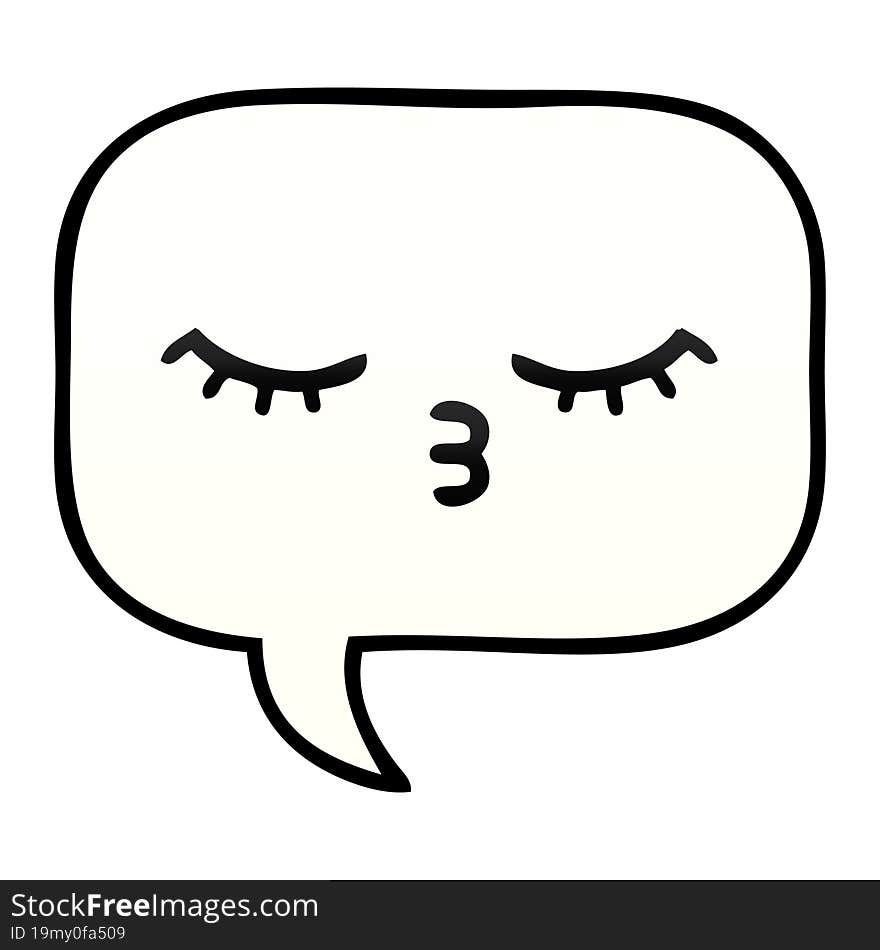 gradient shaded cartoon speech bubble