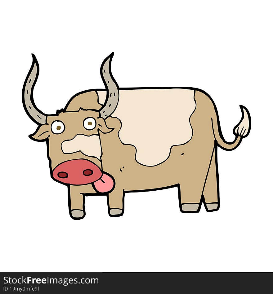 cartoon bull