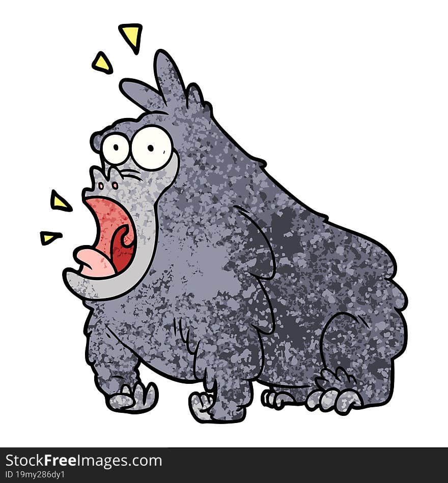 cartoon shouting gorilla. cartoon shouting gorilla