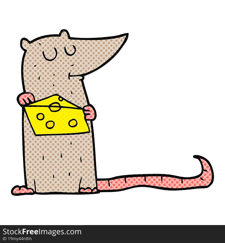 cartoon mouse with cheese