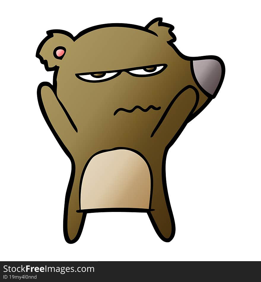 angry bear cartoon. angry bear cartoon