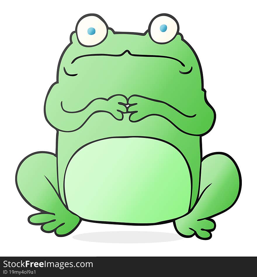 Cartoon Nervous Frog