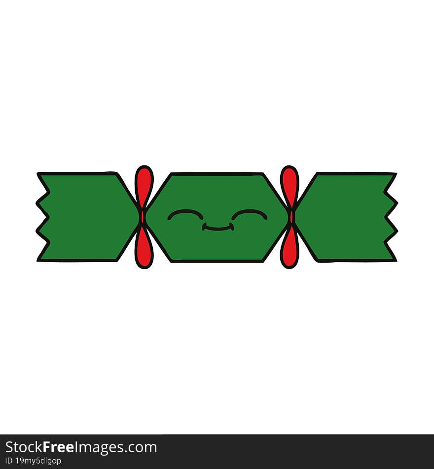 cute cartoon of a christmas cracker