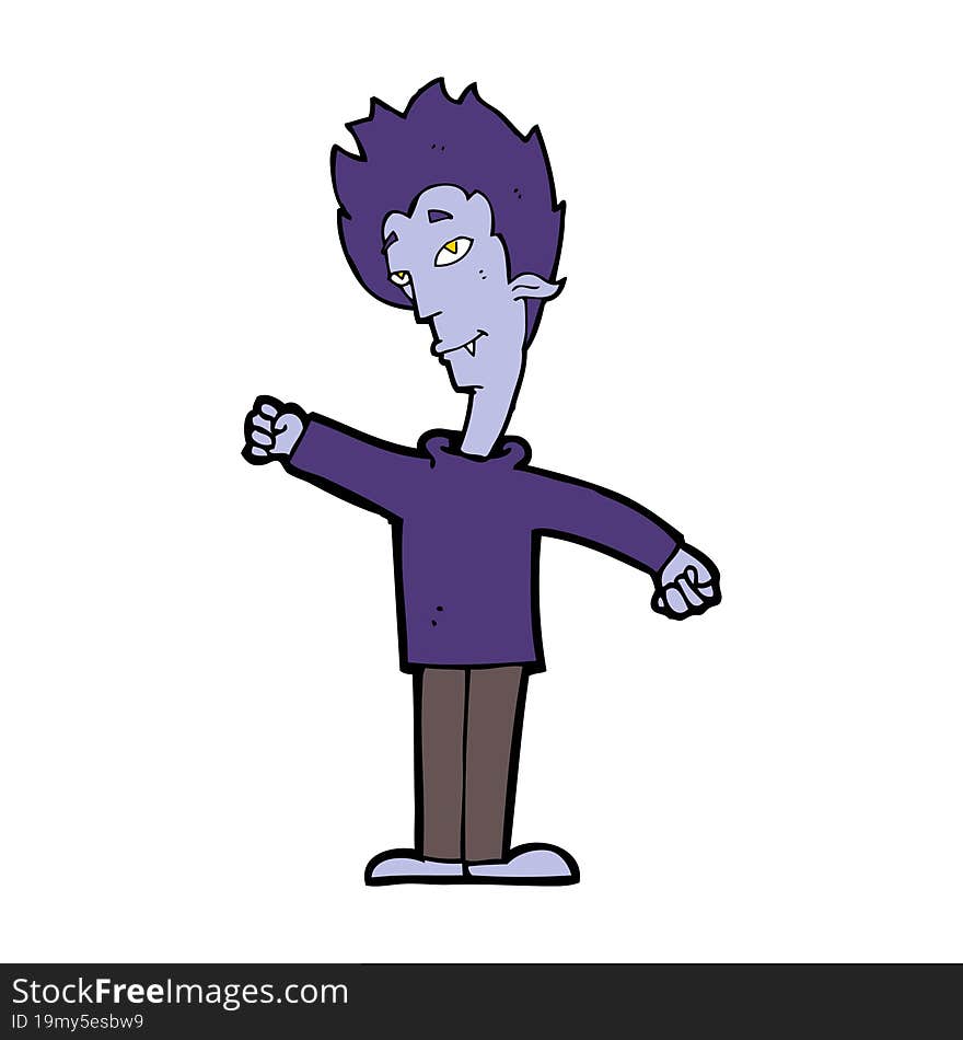 cartoon vampire man