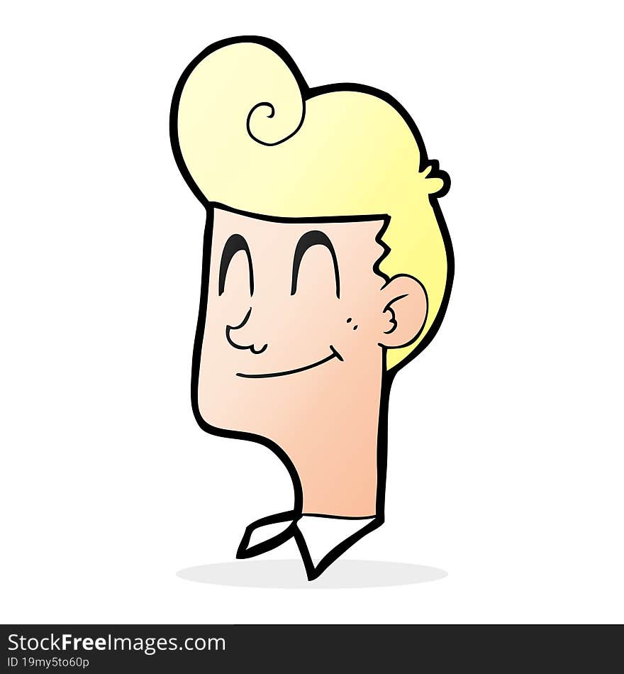 cartoon smiling man