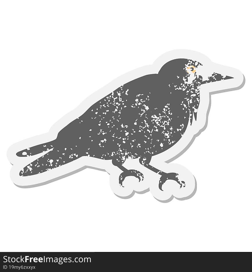 crow grunge sticker